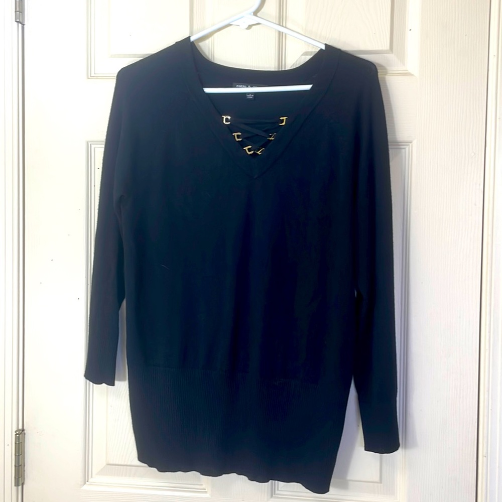 Black Long Sleeve Sweater Size Large